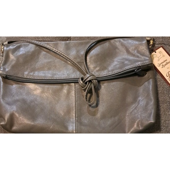 Reem Acra Handbags - Vintage Reem Gray Genuine Leather Handbag Buttery Soft New With Tags Unused